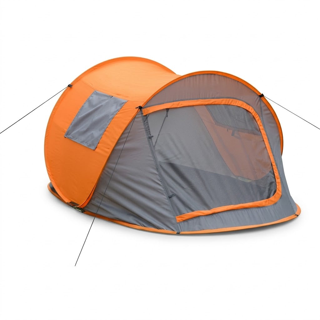 Tente de camping orange